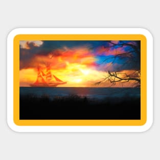 Fiery Sunset Sticker